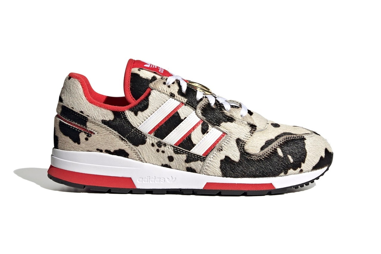 adidas Originals Zx 420 Cloud White Lush Red Core Black Chinese New Year Cow Print FY366...