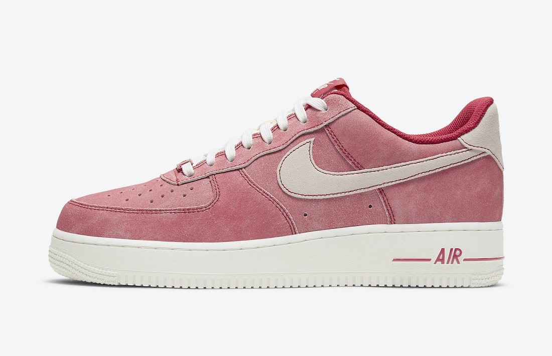 Dusty Red Suede Bathes The Nike Air Force 1 Low