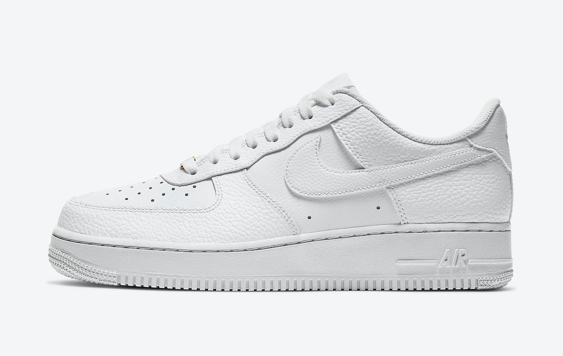 Nike Adds Tumbled Leather to the Triple White Air Force 1 Low