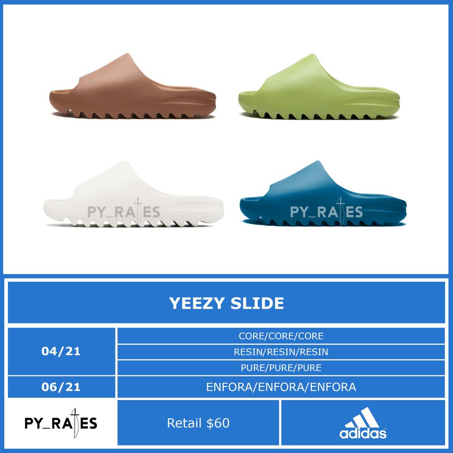 Four adidas Yeezy Slides Revealed to Be Releasing Soon