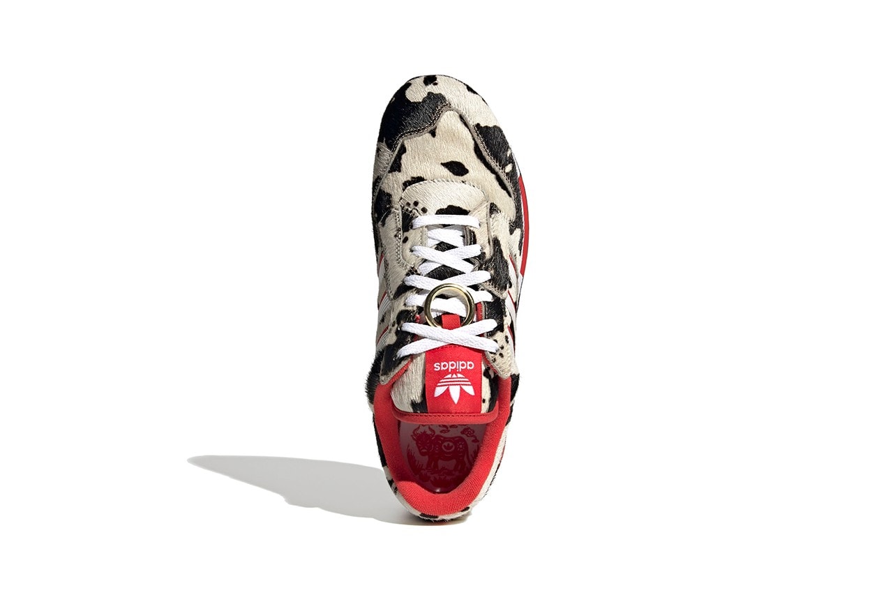 adidas Originals Zx 420 Cloud White Lush Red Core Black Chinese New Year Cow Print FY366...