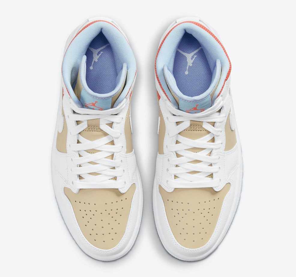 Jordan Brand Covers the Air Jordan 1 Mid in Perforated Leather and Sesame