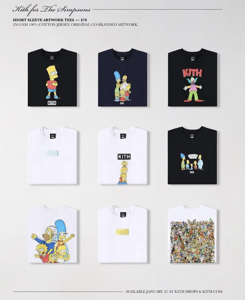 Kith x The Simpsons Releasing Tomorrow
