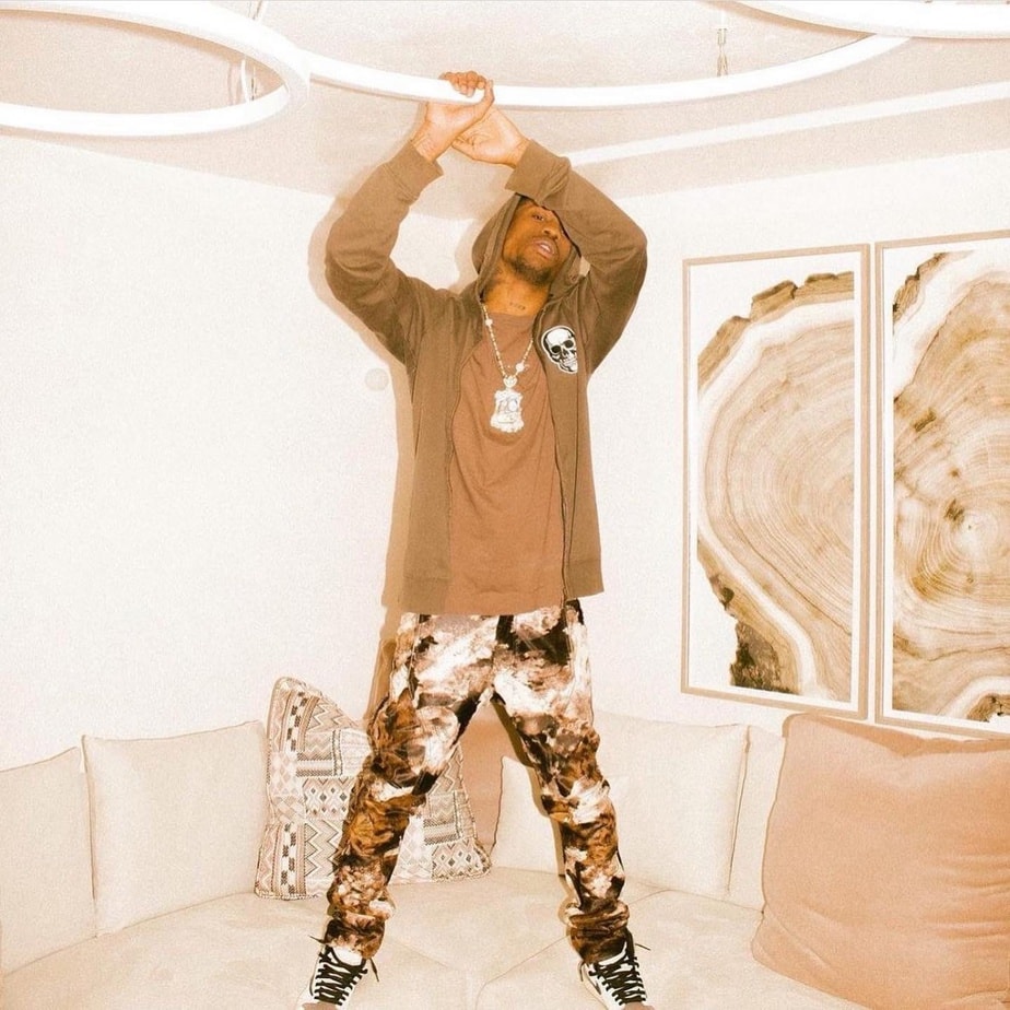 Travis Scott Seen In The Alternate "Cactus Jack" Air Jordan 1 High