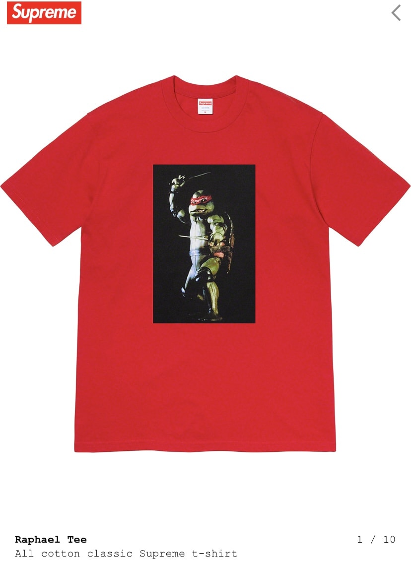 Supreme red Raphael graphic T-shirt