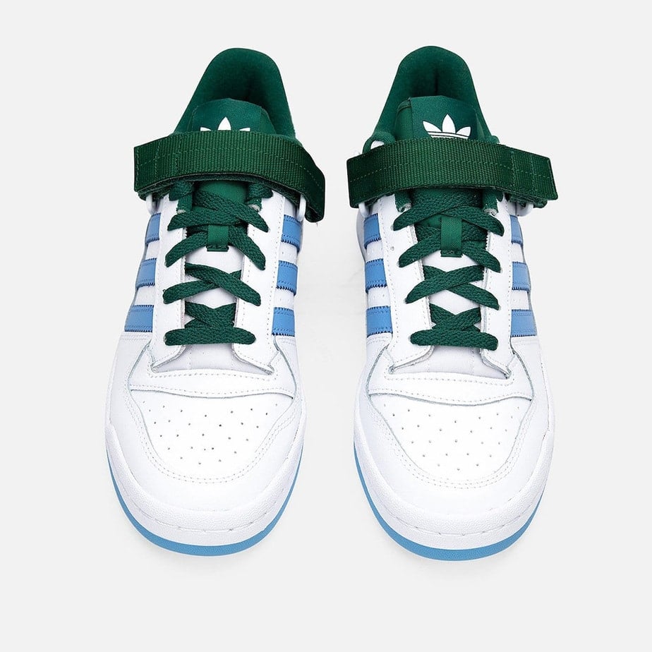 Green and Blue Highlight a White adidas Forum Low
