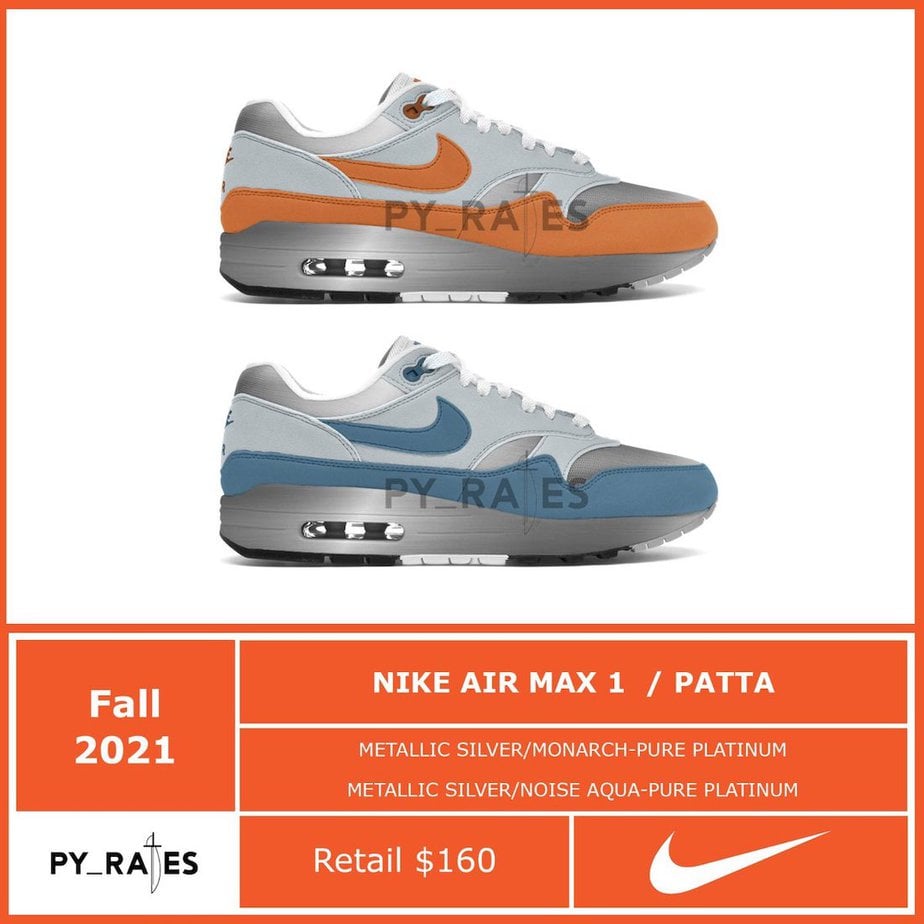Patta x Nike Air Max 1 "Noise Aqua"
