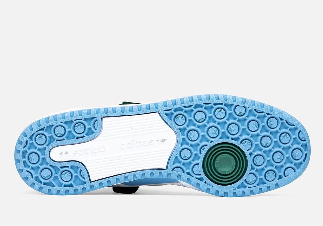 Green and Blue Highlight a White adidas Forum Low