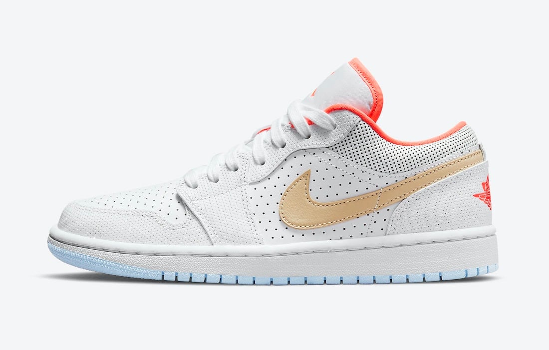 Air Jordan 1 Low Dropping in White Sesame