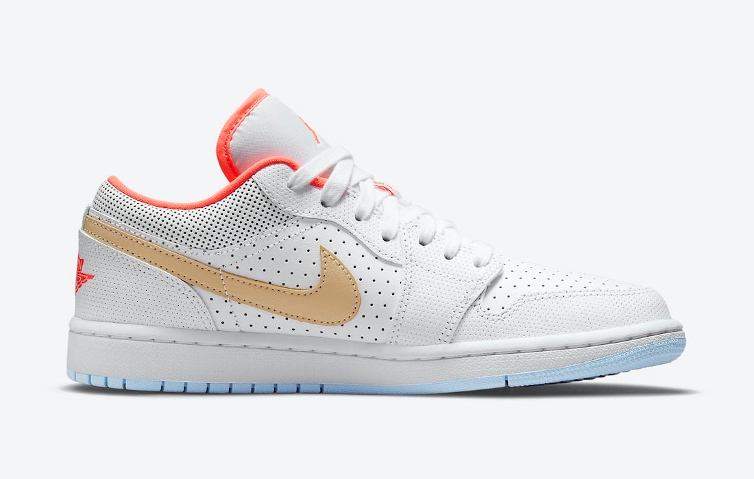 Air Jordan 1 Low Dropping in White Sesame