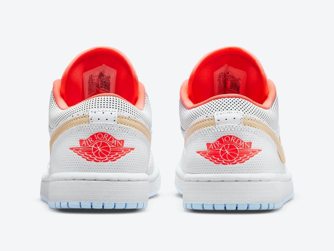 Air Jordan 1 Low Dropping in White Sesame