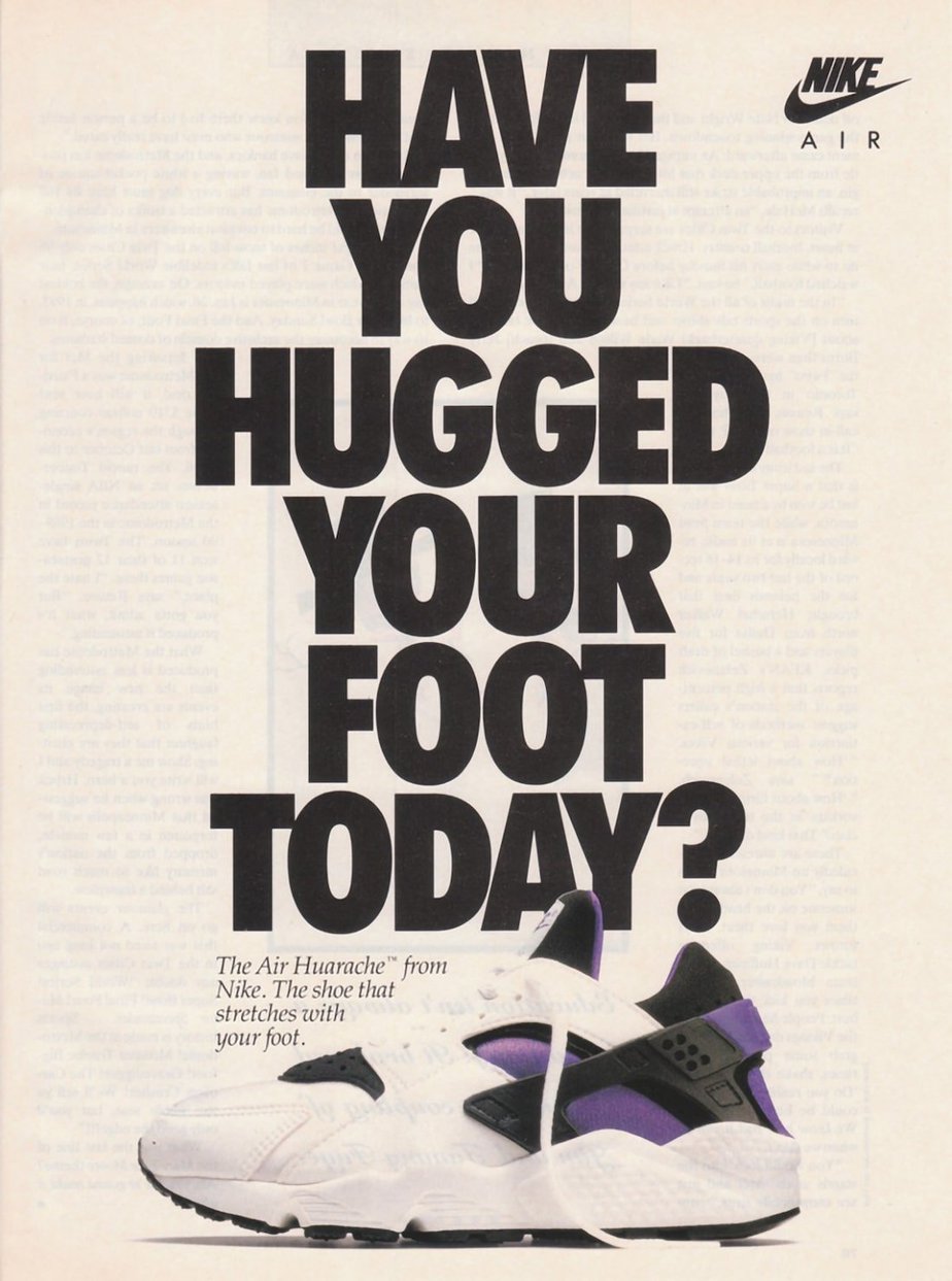 Original 1991 Nike Air Huarache Ad