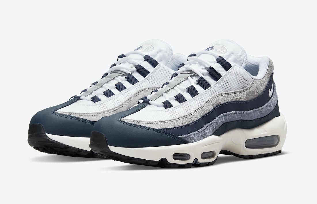 Blue and white nike air max 95 online