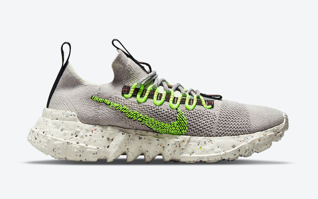 Nike Space Hippie 01 Vast Grey Electric Green DJ3056-004