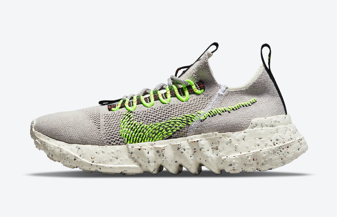 Nike Space Hippie 01 Vast Grey Electric Green DJ3056-004