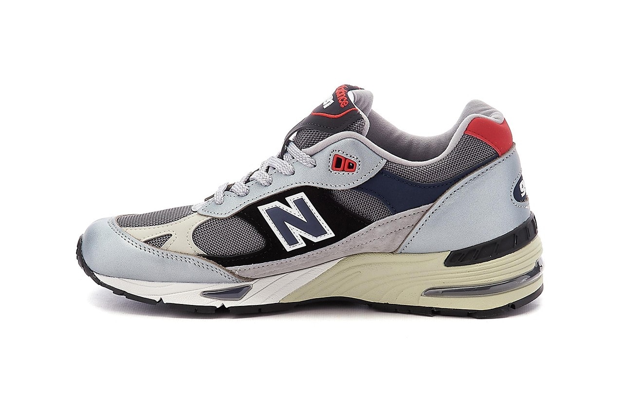 New Balances 991 Silver Navy Red M991skr