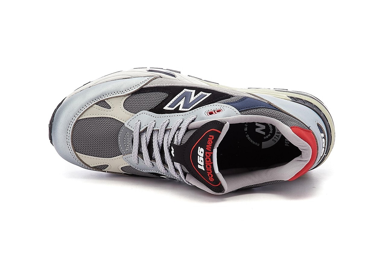 New Balances 991 Silver Navy Red M991skr