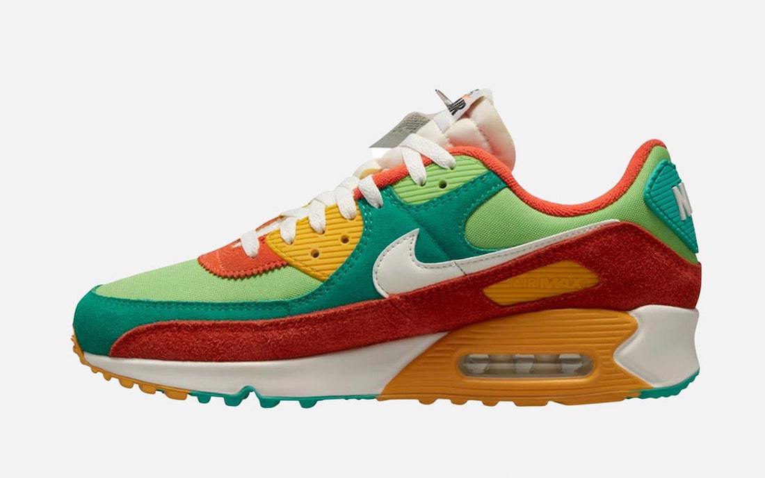 Nike Air Max 90 Se Roma Green Sail Orange Mean Green DC9336-300