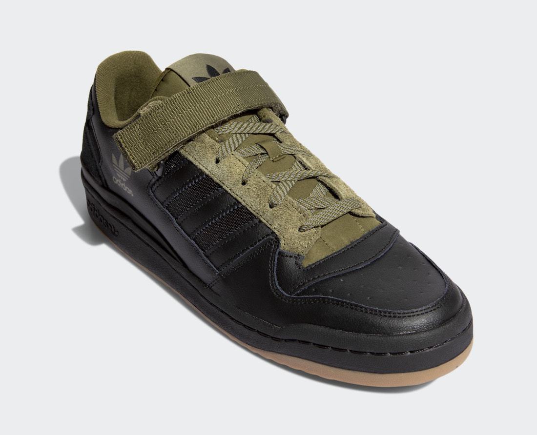 adidas Forum Low Black Olive Gum H01928
