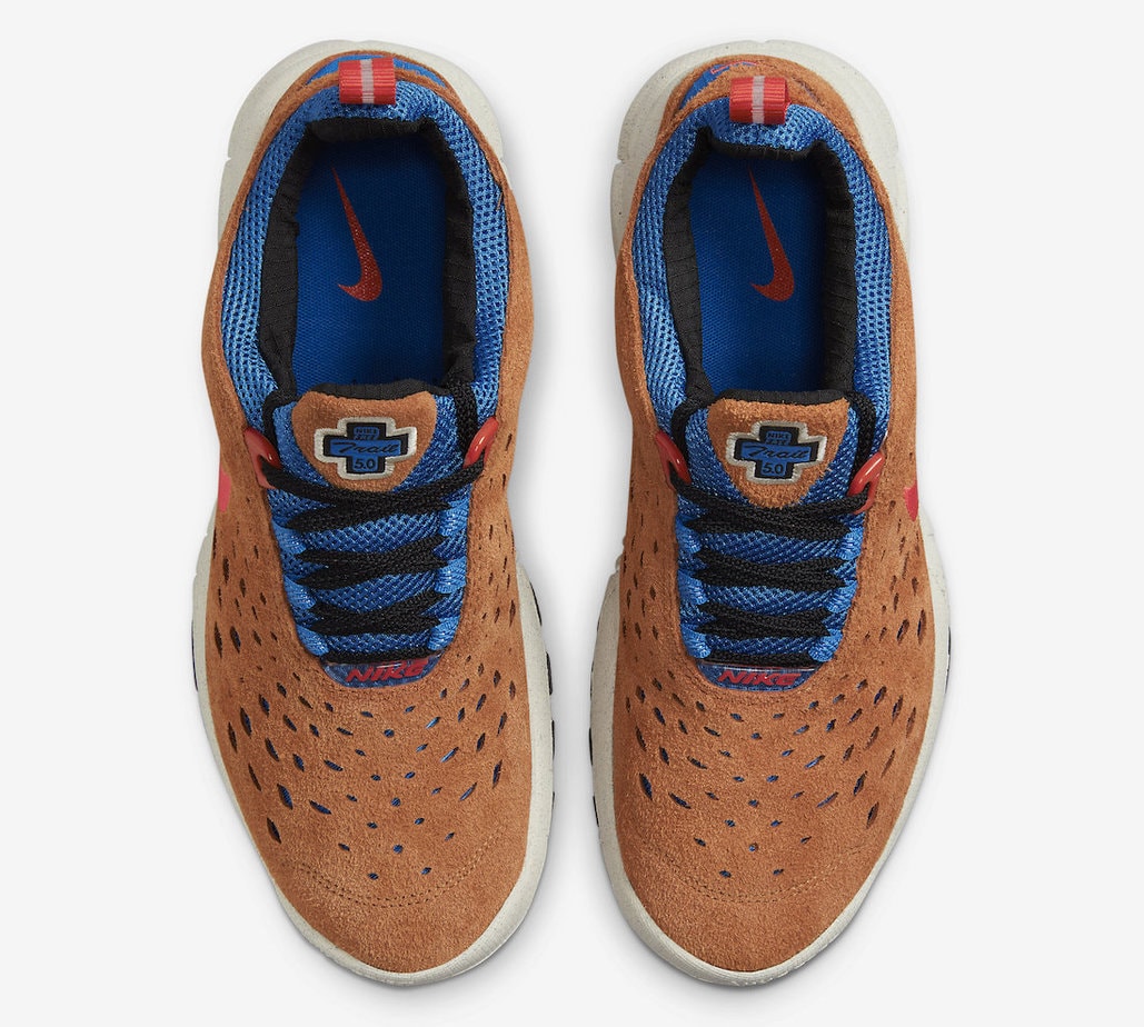 Nike Free Run Trail Dark Russet Habanero Red Blue Nebula CW5814-201