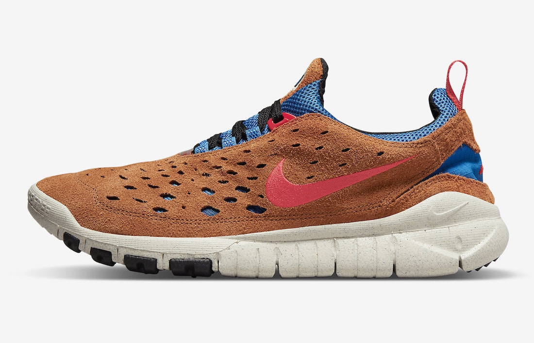Nike Free Run Trail Dark Russet Habanero Red Blue Nebula CW5814-201