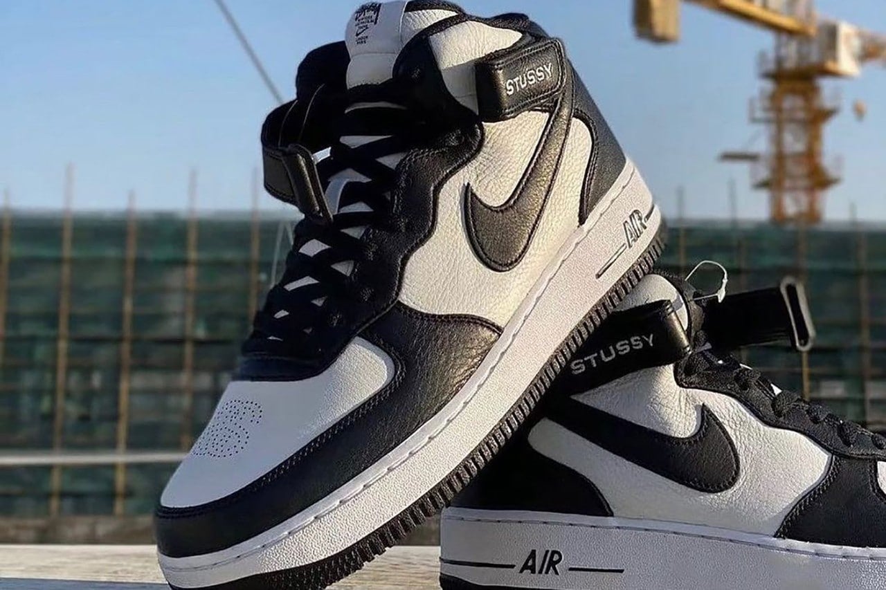 Stussy Nike Air Force 1 Mid Black White