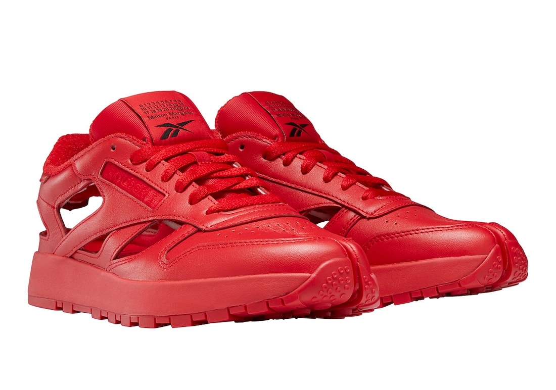 Maison Margiela Reebok Classic Leather Tabi Decortique Low Red