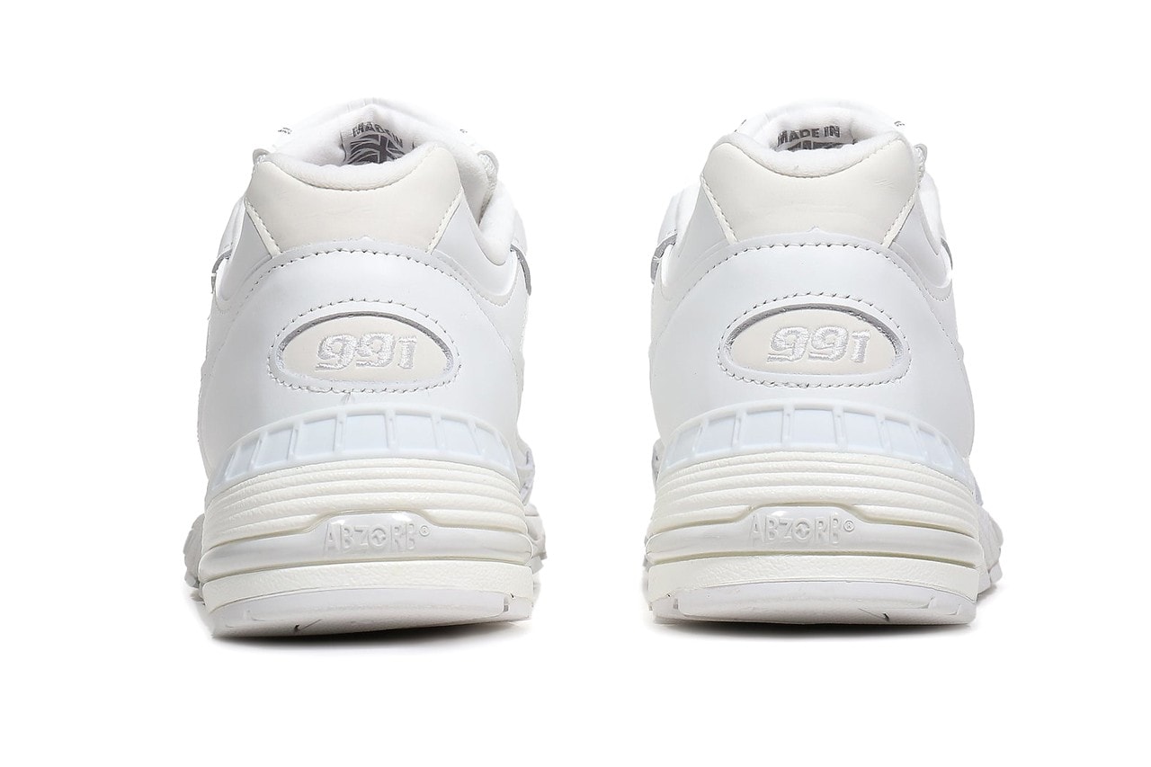New Balance M991tw Abzorb Leather Upper White Colorway