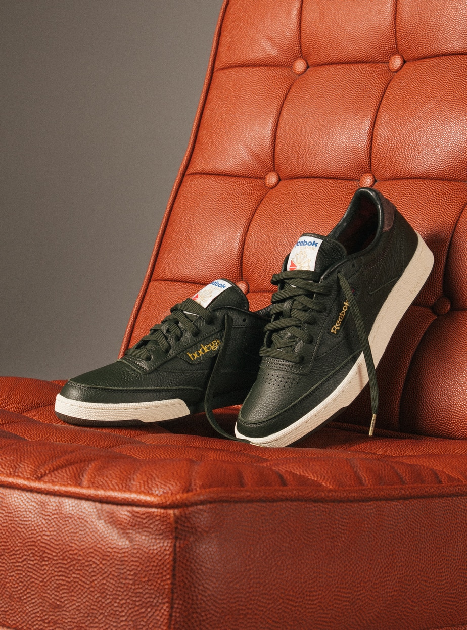 Bodega X Reebok Club C 85 Range Green A Closer Look Editorial Asset