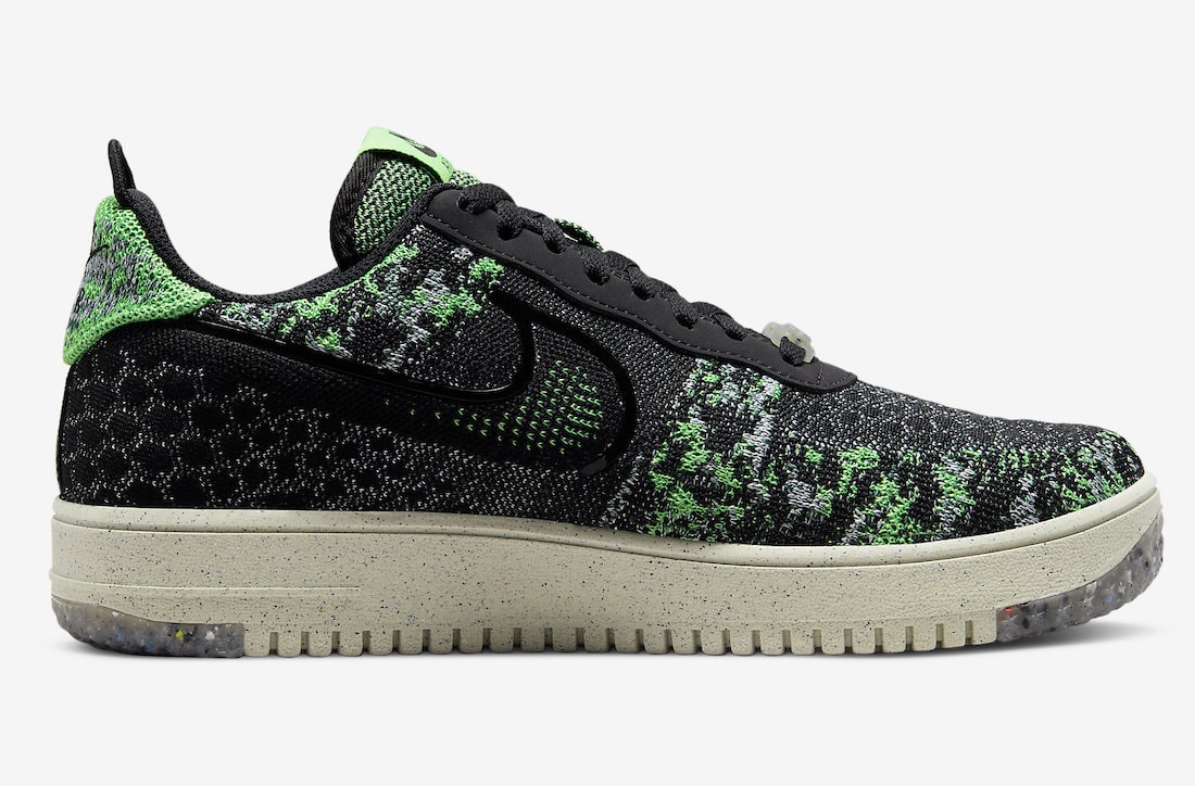 Nike Air Force 1 Crater Flyknit Black Volt DM0590-002