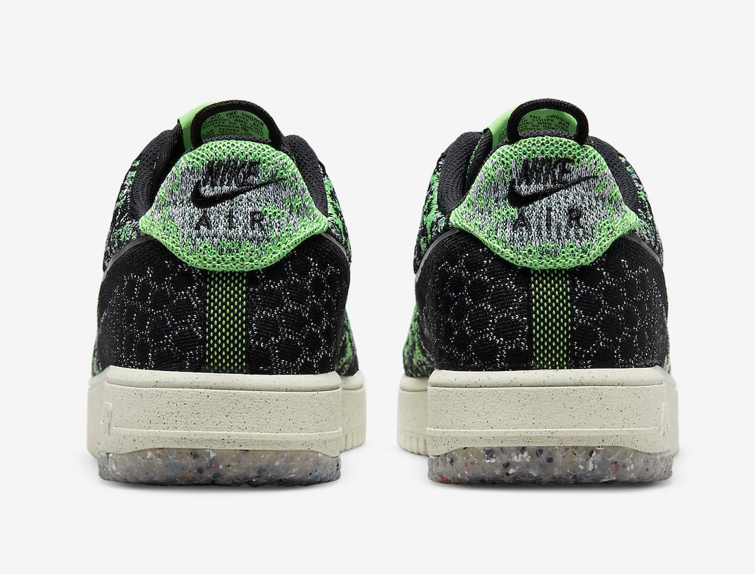 Nike Air Force 1 Crater Flyknit Black Volt DM0590-002