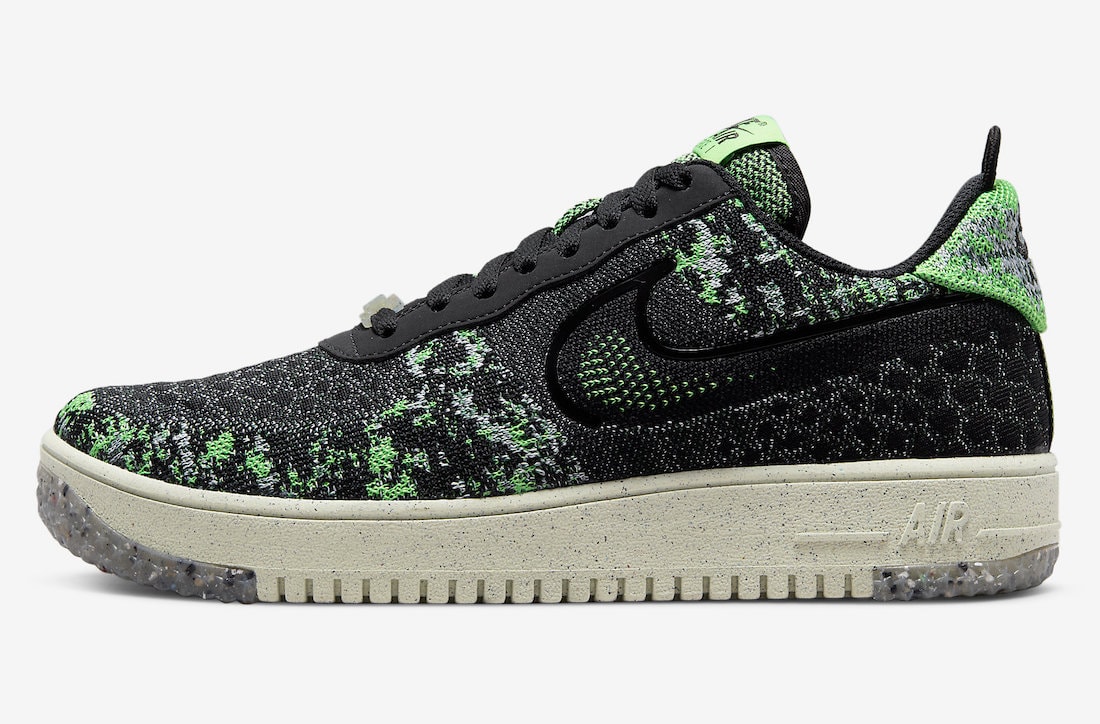 Nike Air Force 1 Crater Flyknit Black Volt DM0590-002