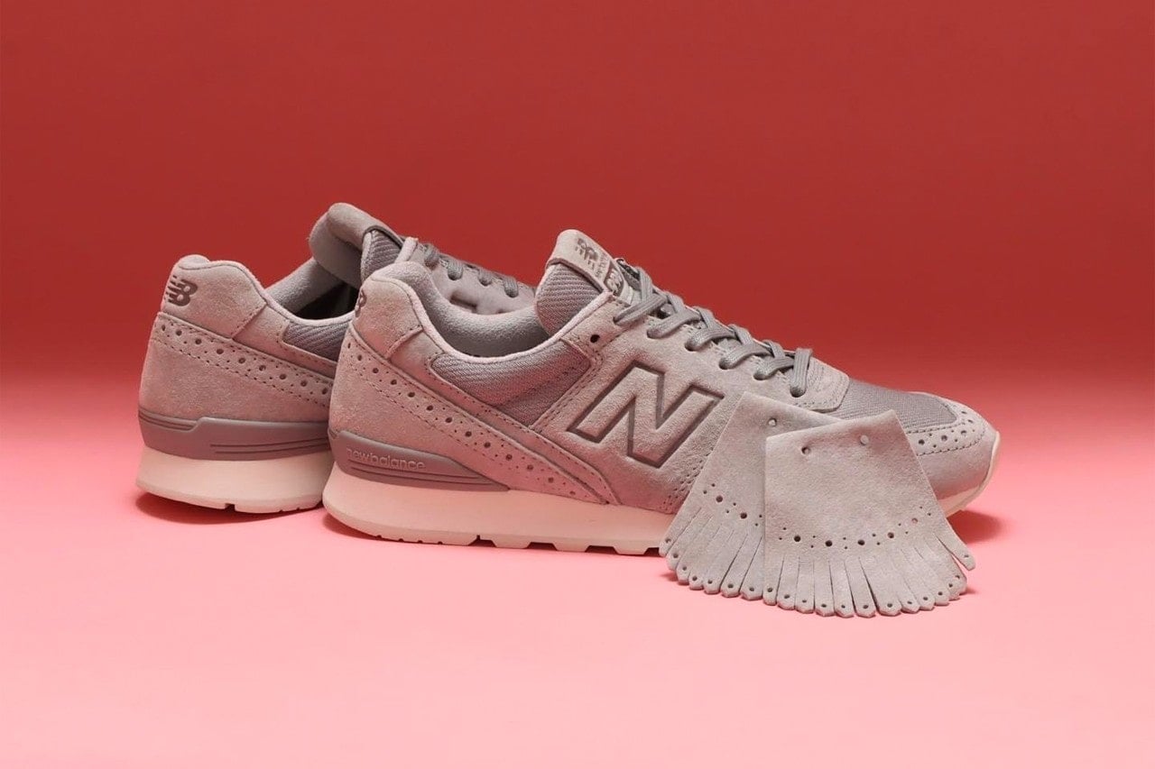 New Balance 996 Wl996ab2 Gray Suede Kilties Tongue Fringe Atmos Tokyo Release Information