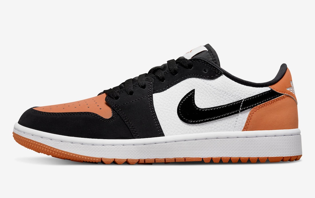 Air Jordan 1 Low Golf “Shattered Backboard” Color: Starfish/Black-White Style Code: DD9315-800 Release Date: June 8, 2022 Price: $140