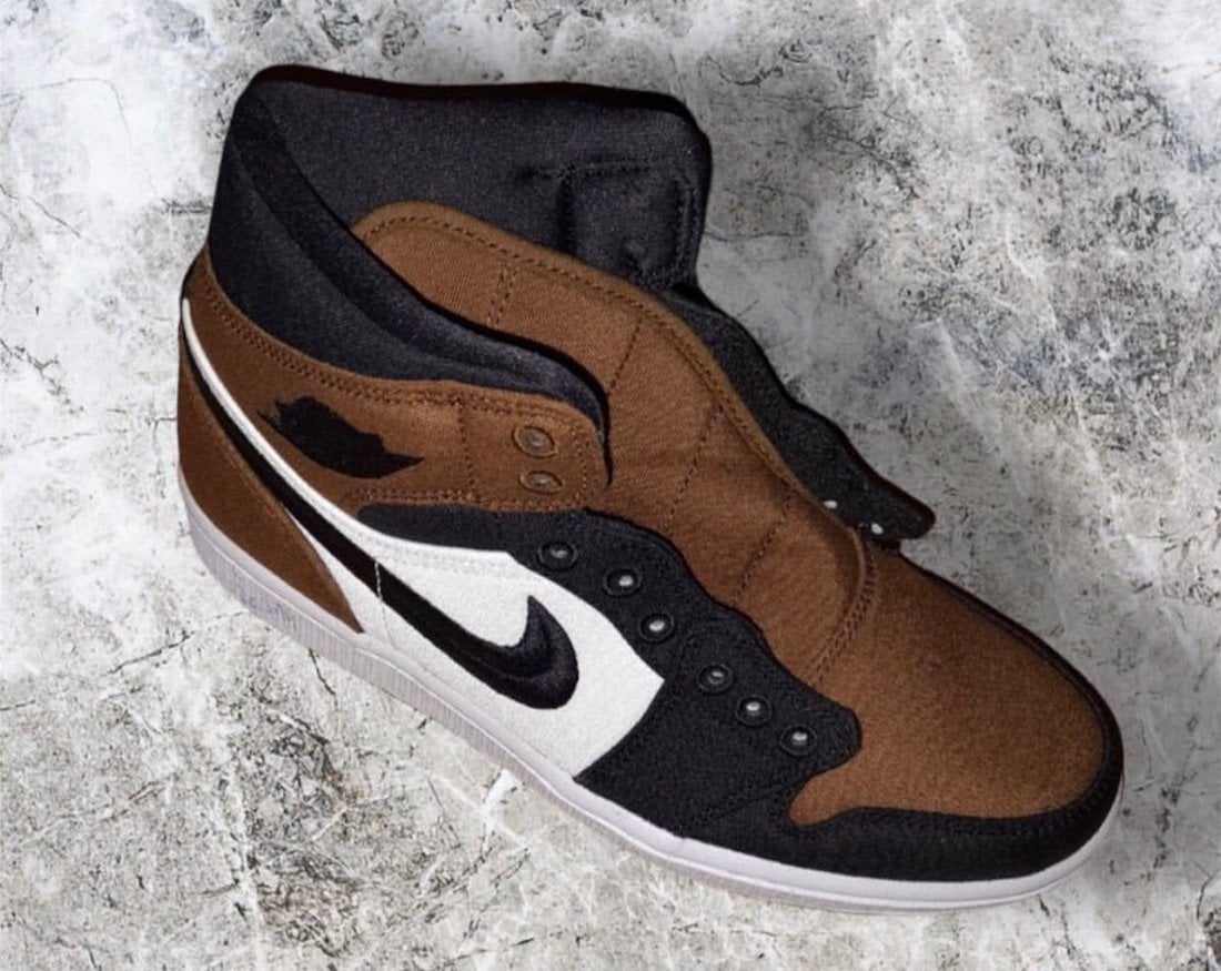 Air Jordan 1 Mid Mocha Toe