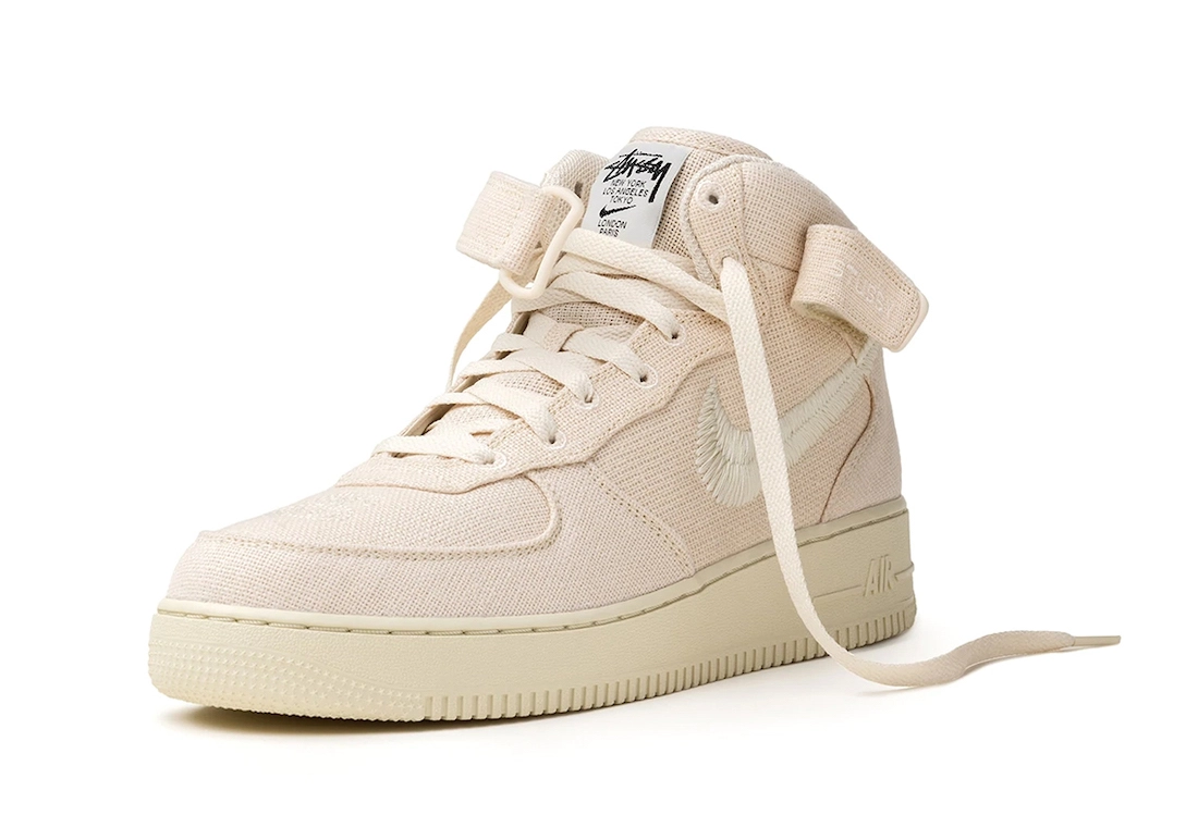 Stussy Nike Air Force 1 Mid Fossil Hemp