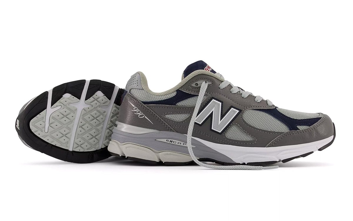 New Balance 990v3 Grey Leather M990gj3