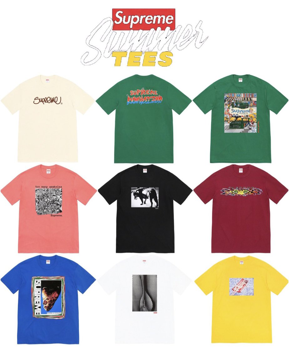 Supreme SS22 Summer tees