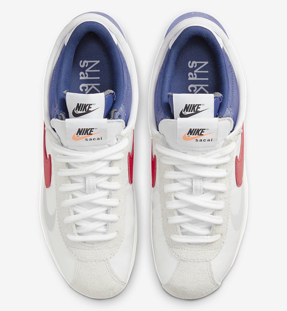 Sacai-Nike-Cortez-White-Light-Cream-University-Red-DQ0581-100-Release-Date
