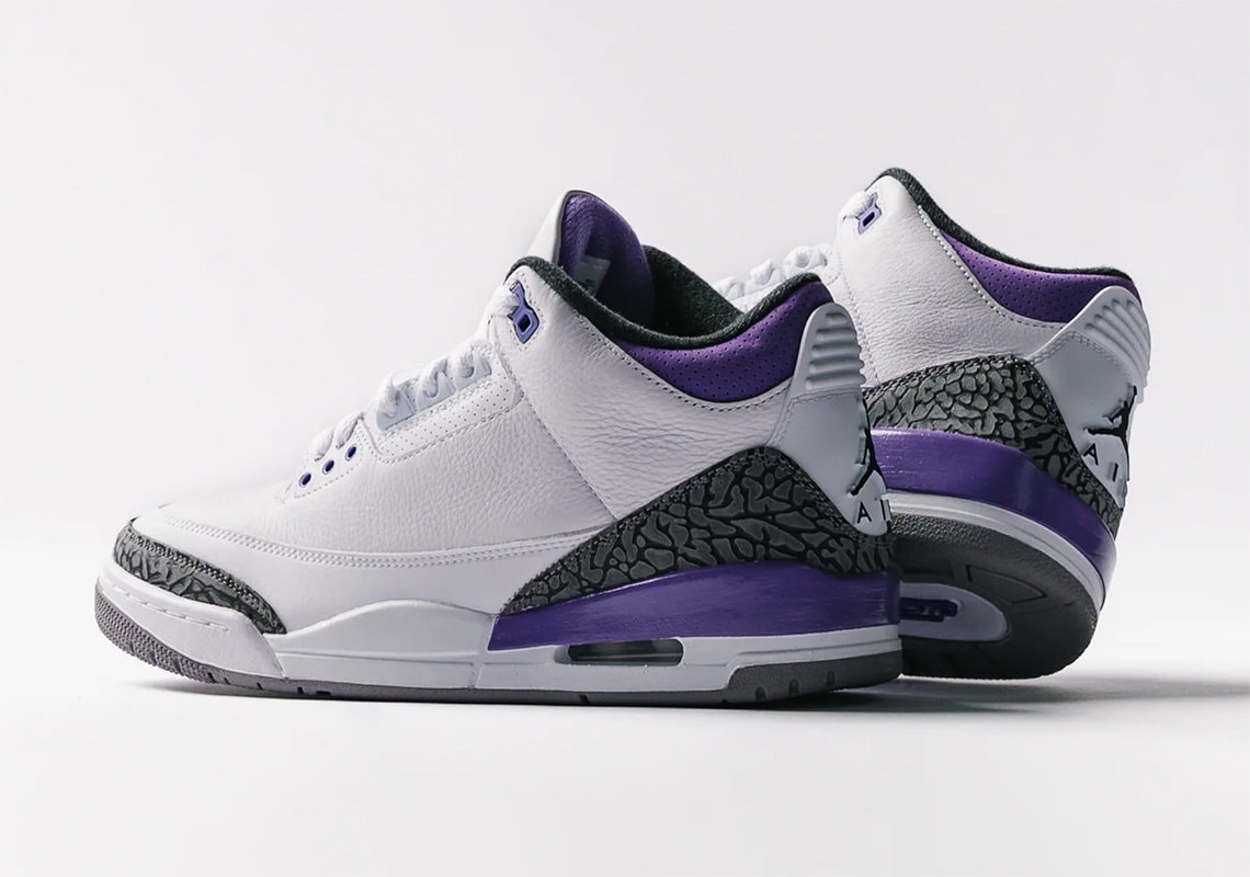 Jordan 3 white clearance purple