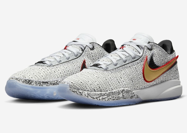 gold and white lebron's