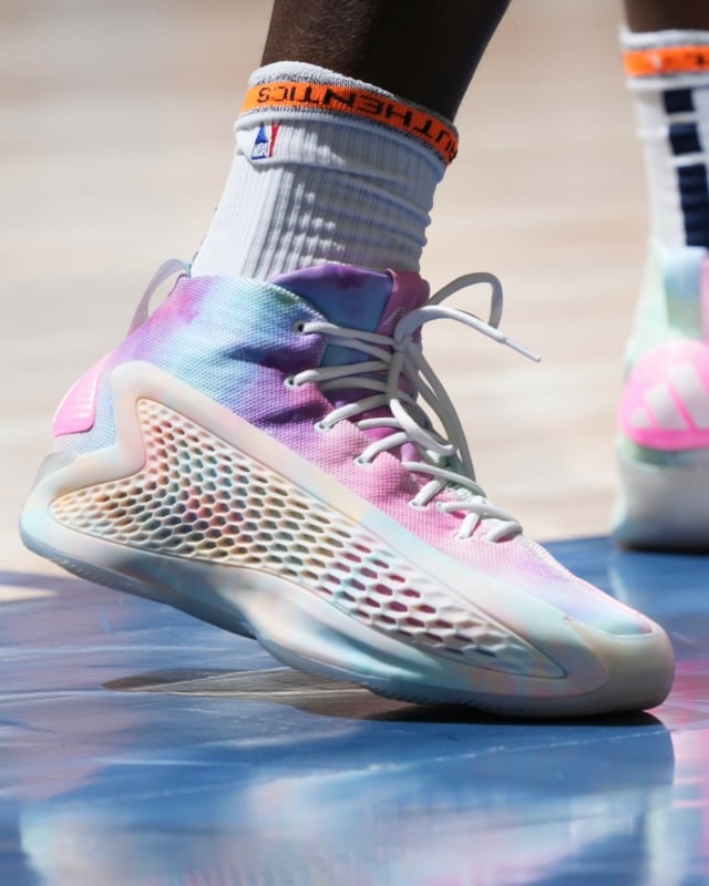 Anthony Edwards debuts the new adidas AE1 "3SSB" PE | JustFreshKicks