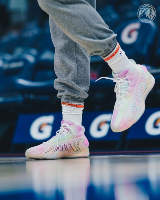 Anthony Edwards debuts the new adidas AE1 "3SSB" PE | JustFreshKicks