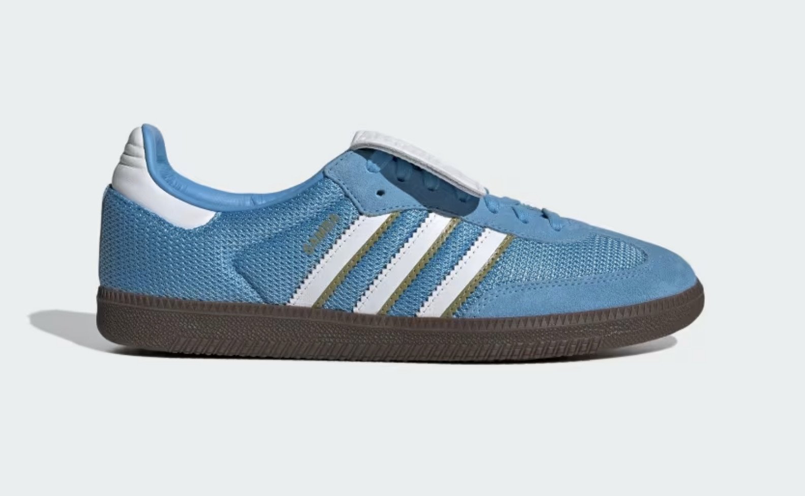 adidas gazelle silver green womens Women's Adidas Sambae "White Wonder Blue"  The Closet Inc