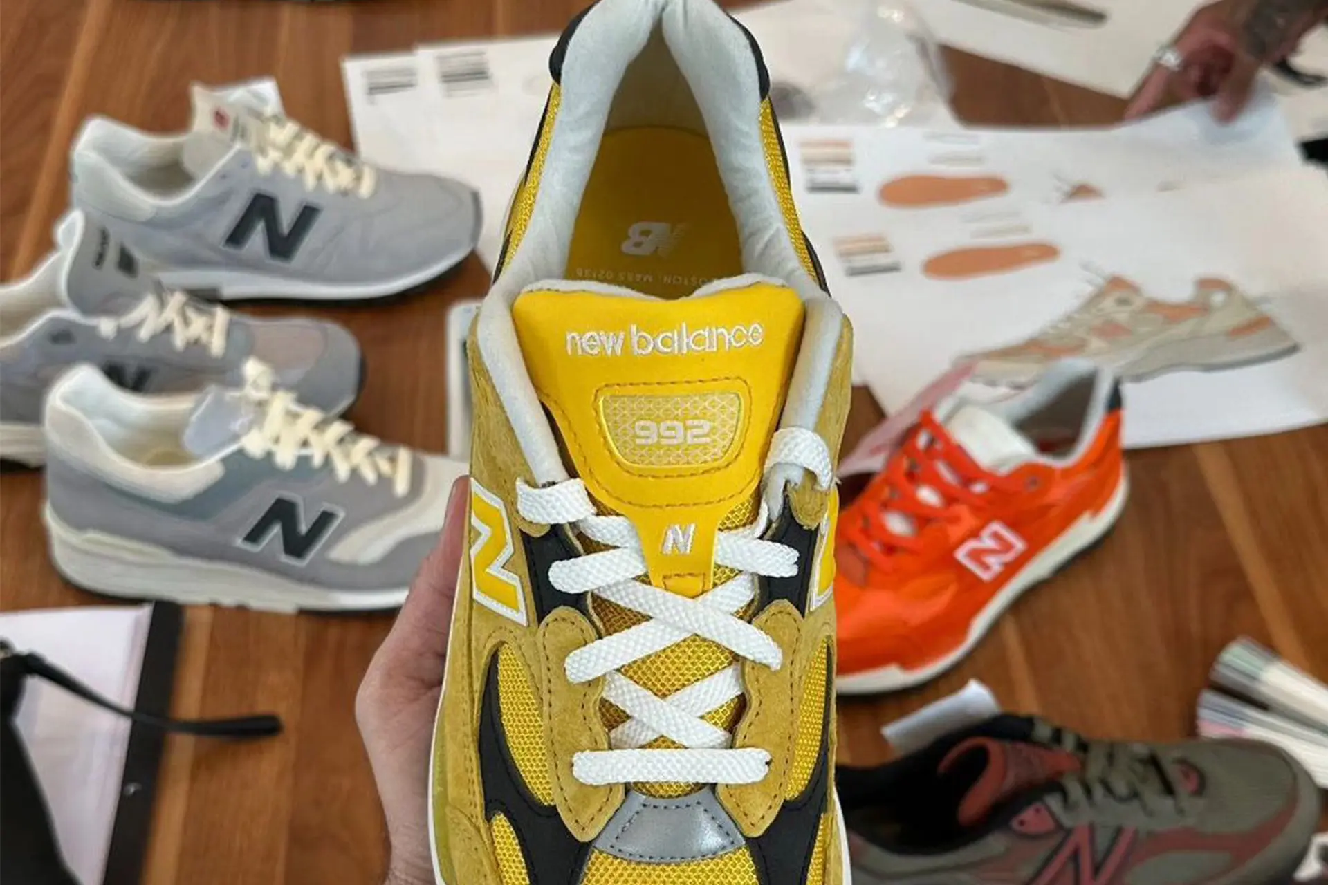 New balance 992 yellow on sale