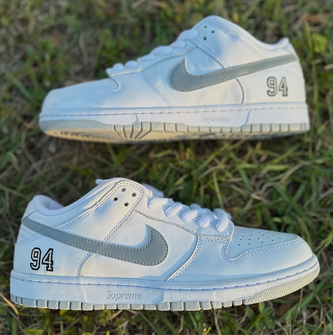 Nike Sb Dunk Low White Silver