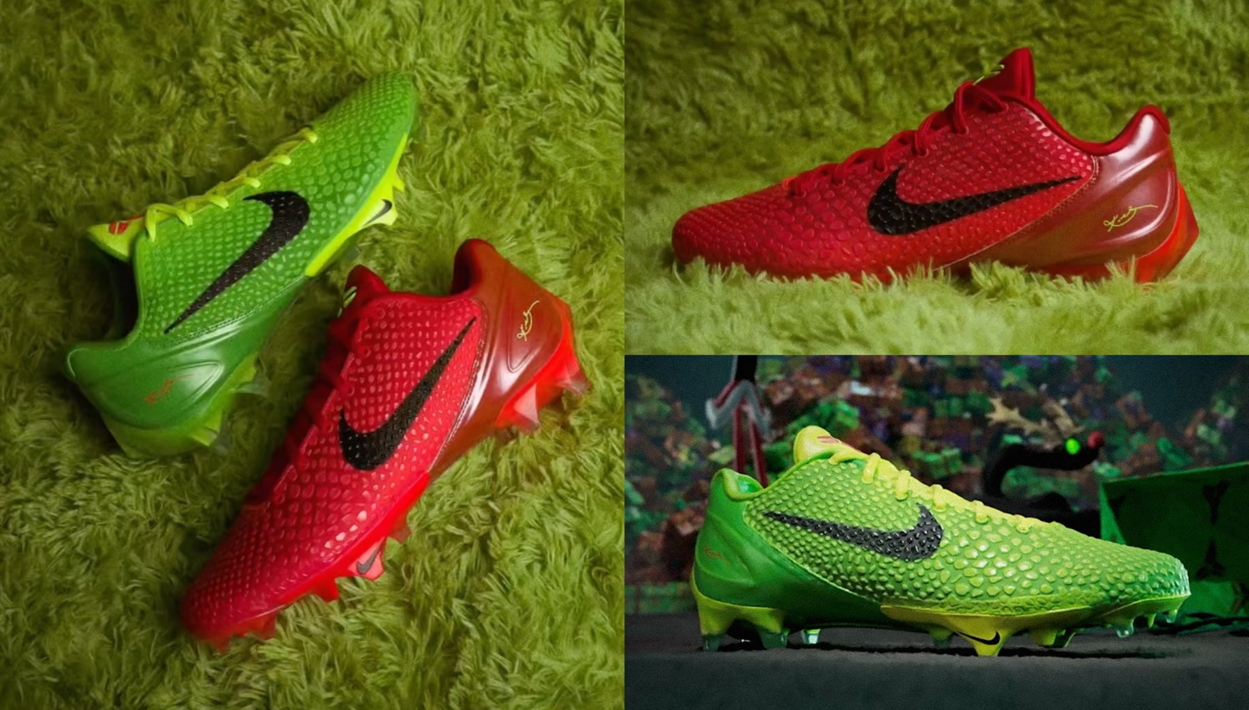 Nike Vapor Edge Kobe 6 “Grinch” Cleat Releasing December 2024