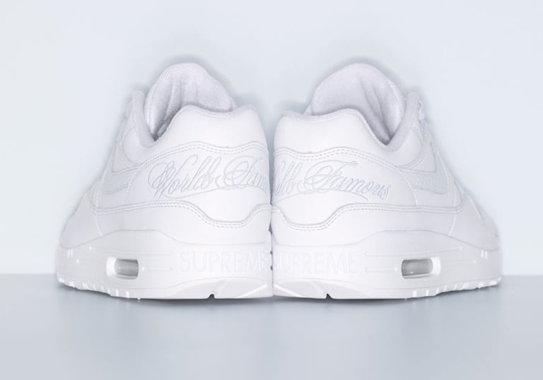 FIRST LOOK: Supreme x Nike Air Max 1 “White”