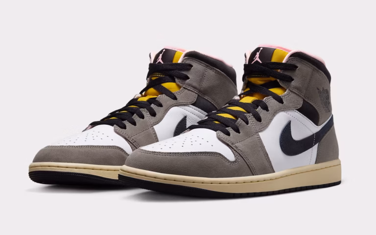 AVAILABLE NOW: The Air Jordan 1 Mid Strikes Gold With a “Cave Stone” Look
