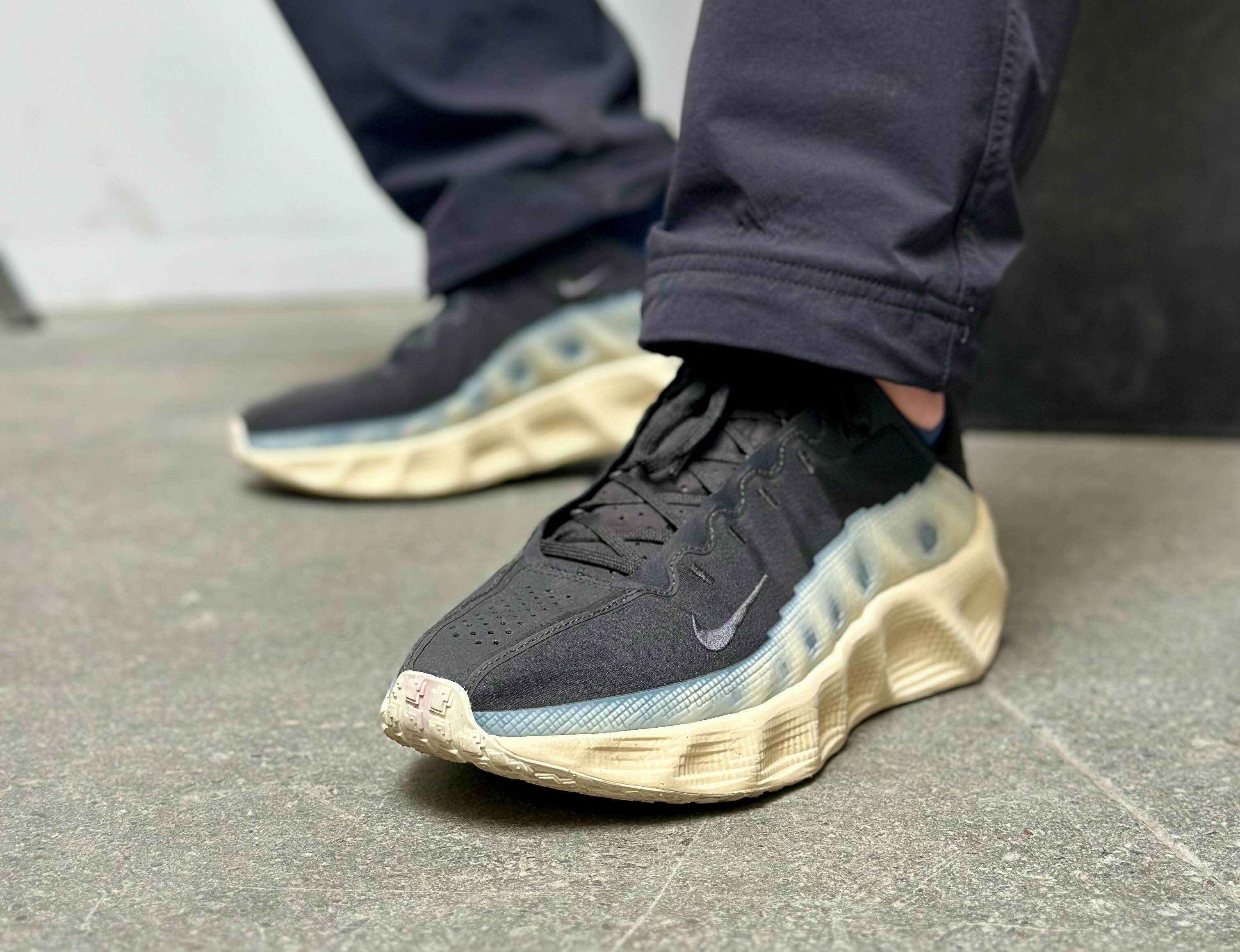 Nike Ava Rover Black/Muslin colorway on-foot